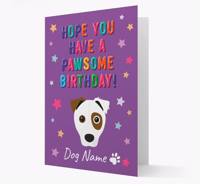 Personalised Card 'Hope You Have A Pawesome Birthday' with {breedCommonName} Icon